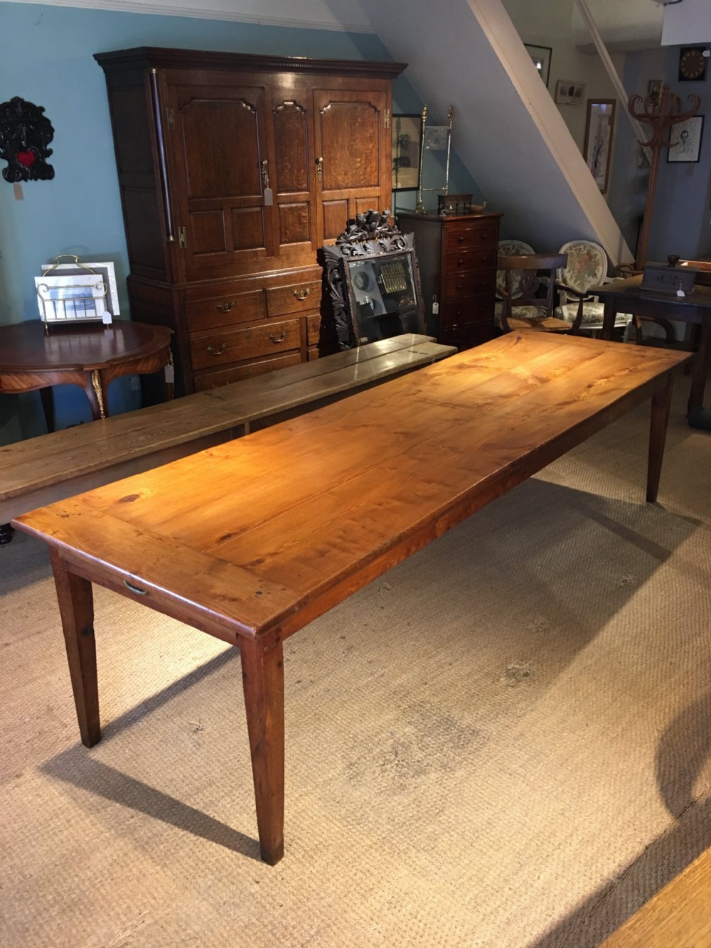 Farmhouse table , Ash 2.9 meters long   