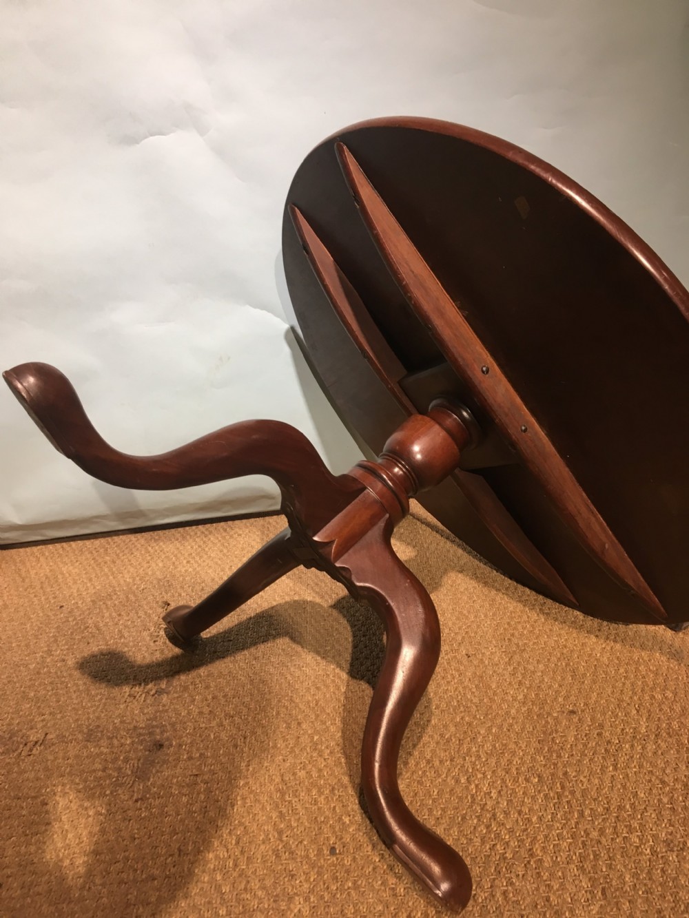 Mahogany round coffee table  View III