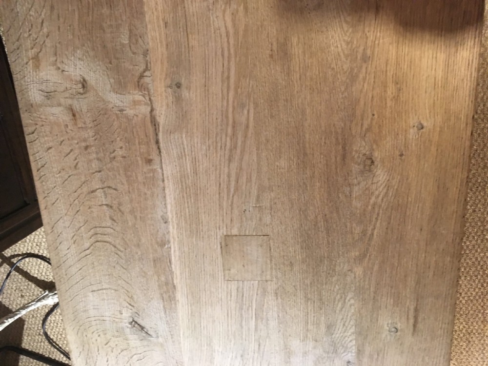 Oak refectory table , scrub top   View IV