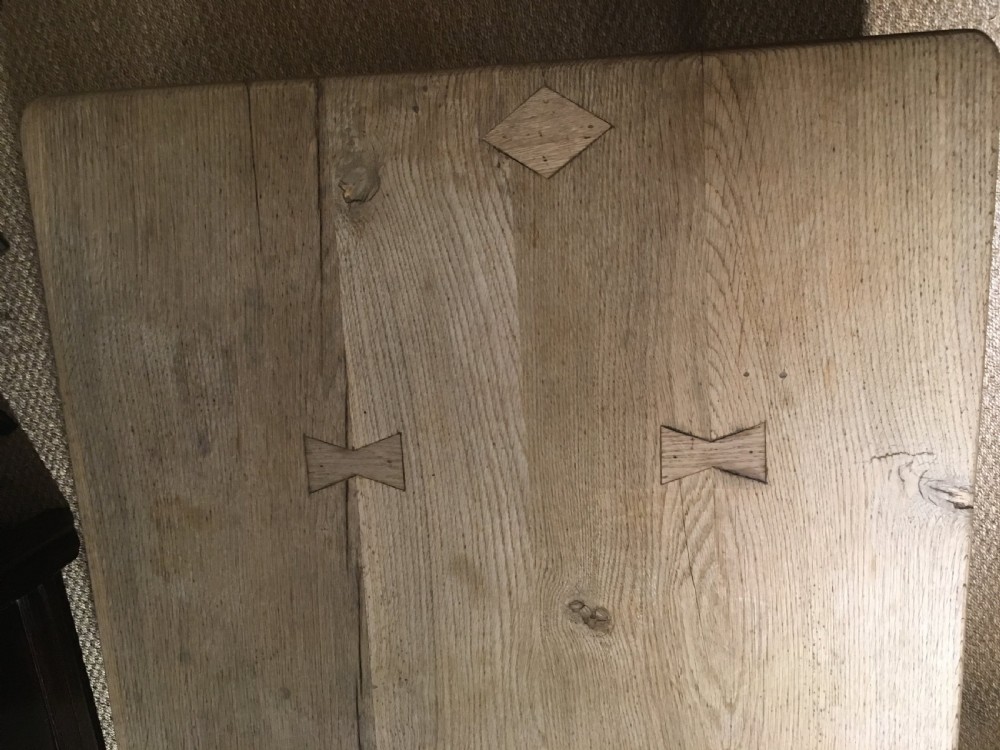 Oak refectory table , scrub top   View V