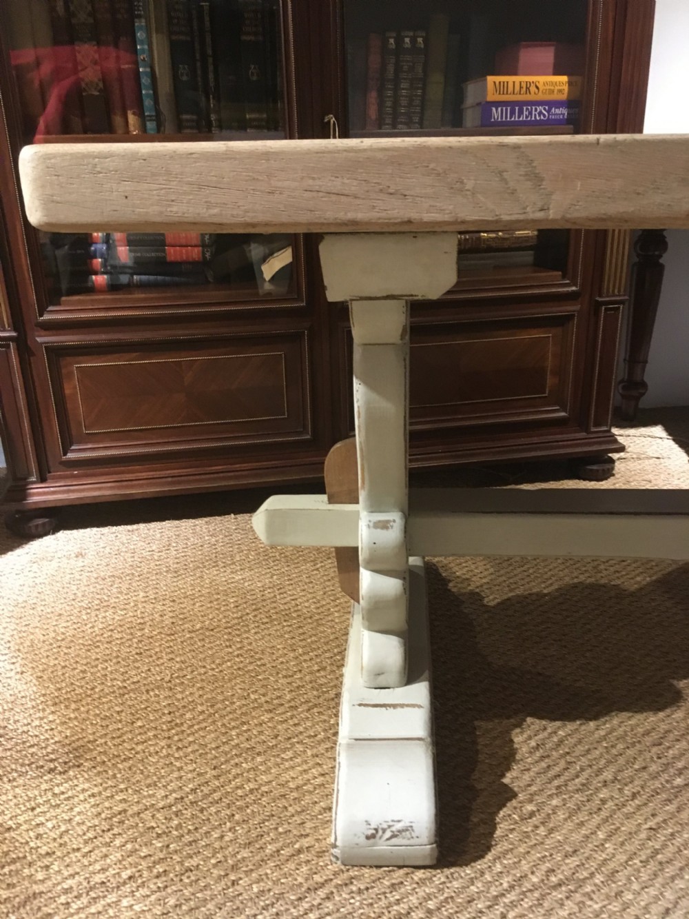 Oak refectory table , scrub top   View IX