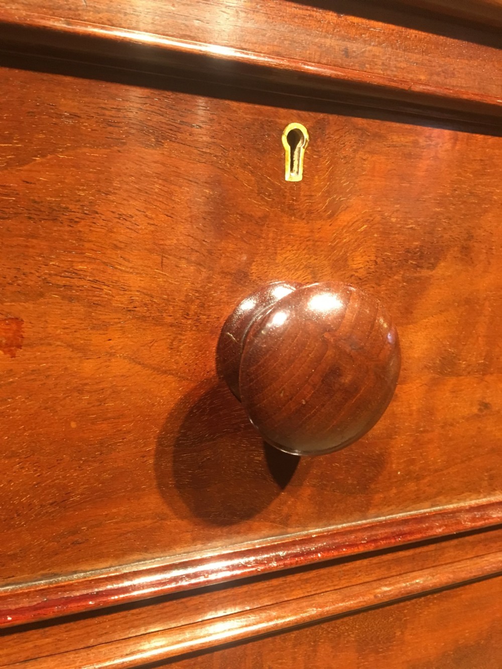 Victorian mahogany linen press  View IV