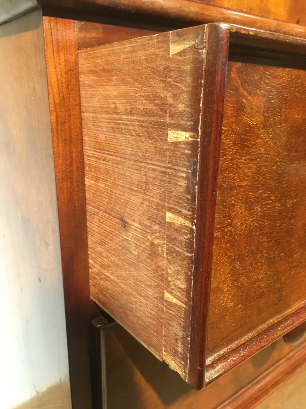 Victorian mahogany linen press  View V