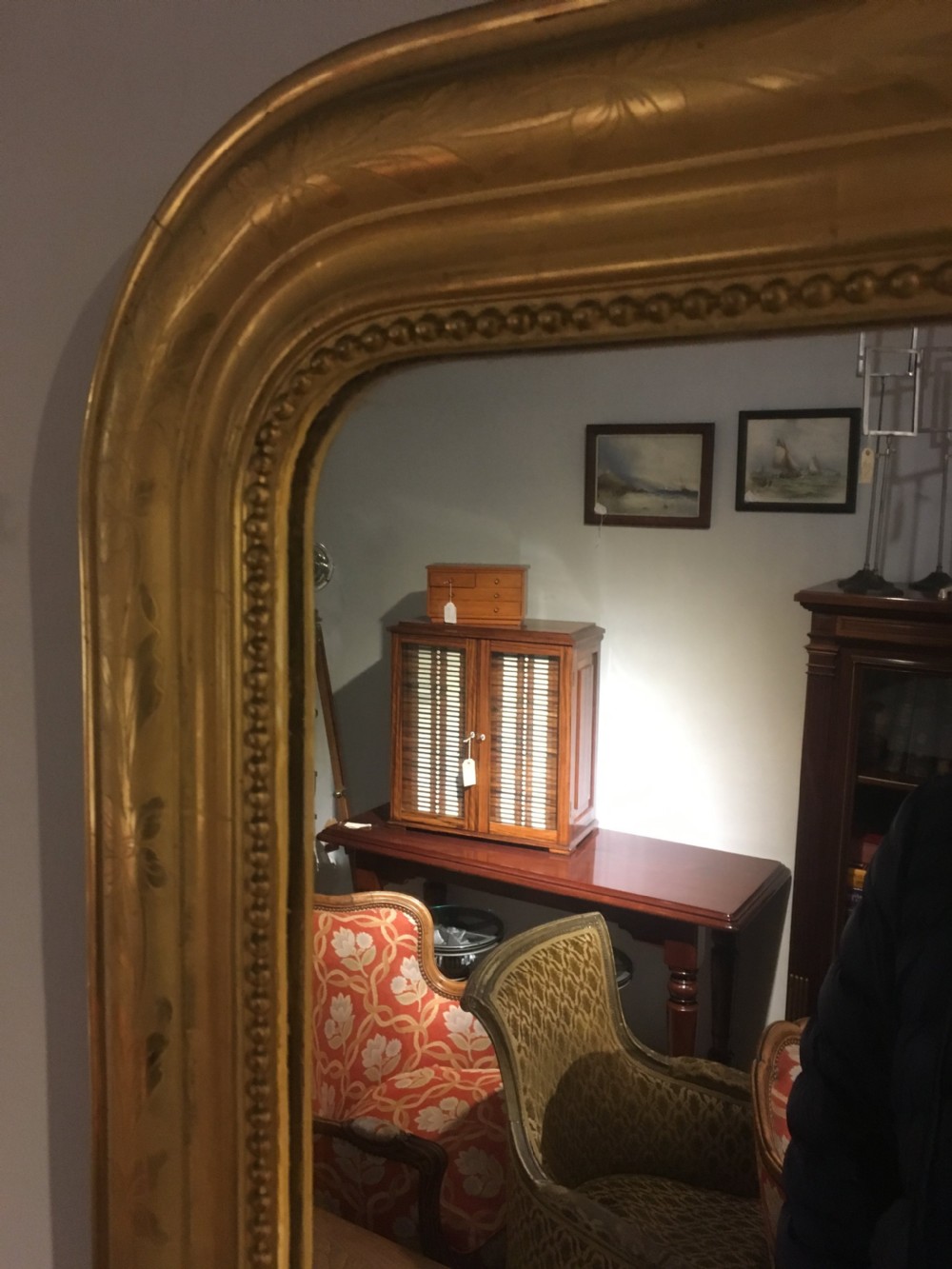 Antique gilt mirror 43 X 31 inches  View III