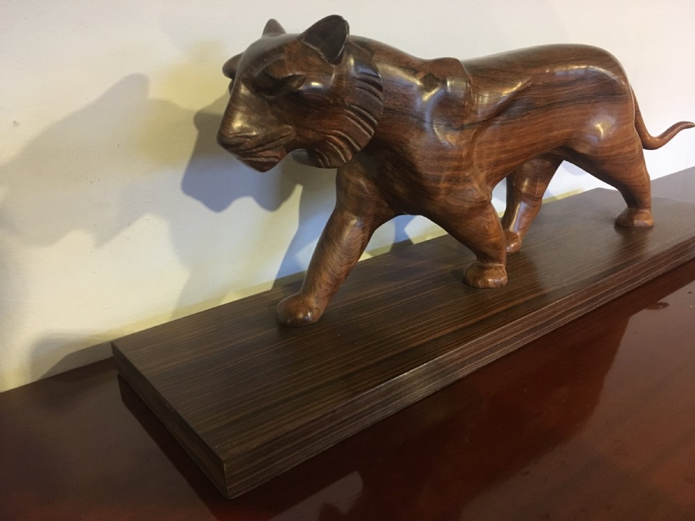 Art deco Carved panther  View V