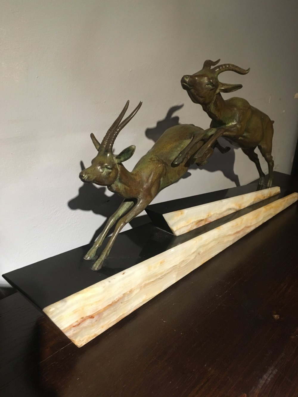 Art deco spelter antelope  View II
