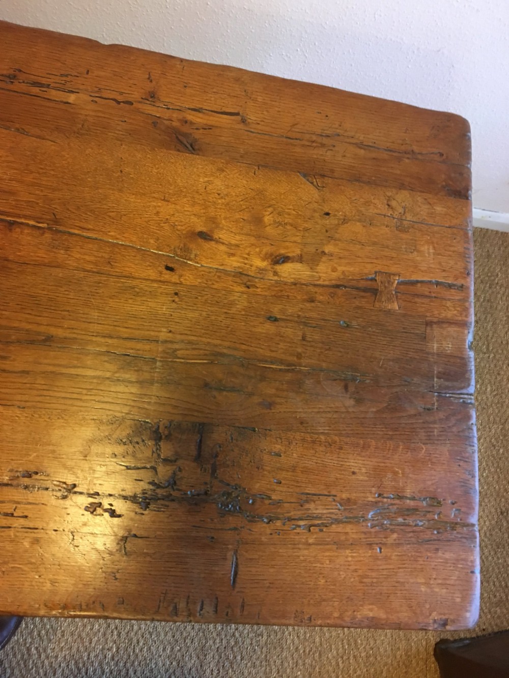 Oak refectory table  View V