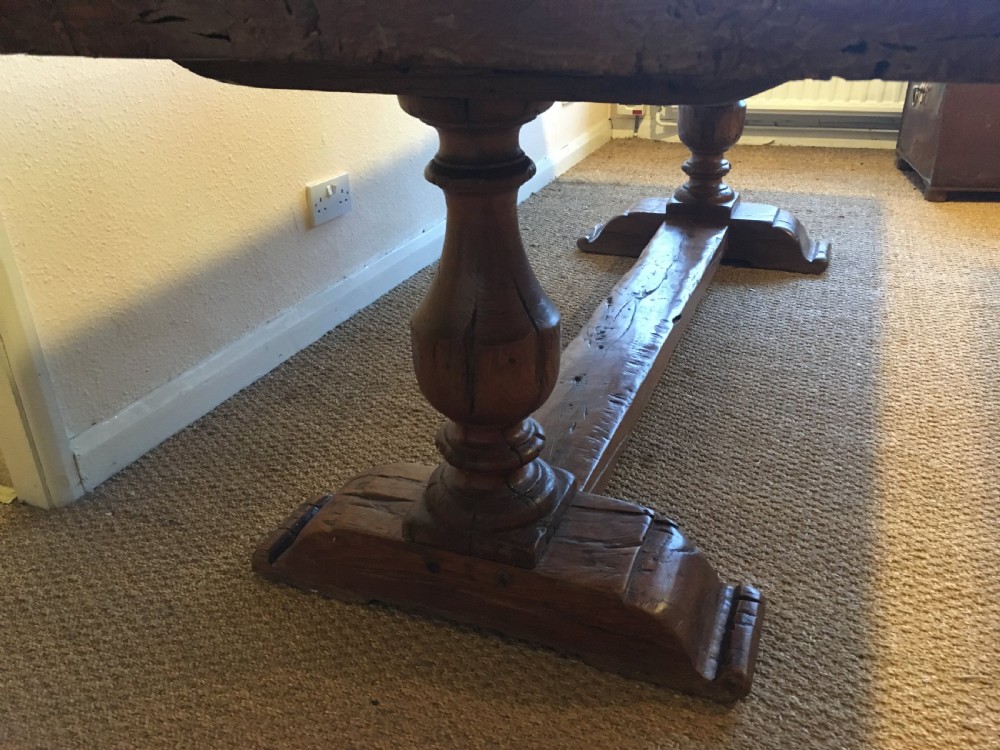 Oak refectory table  View VII