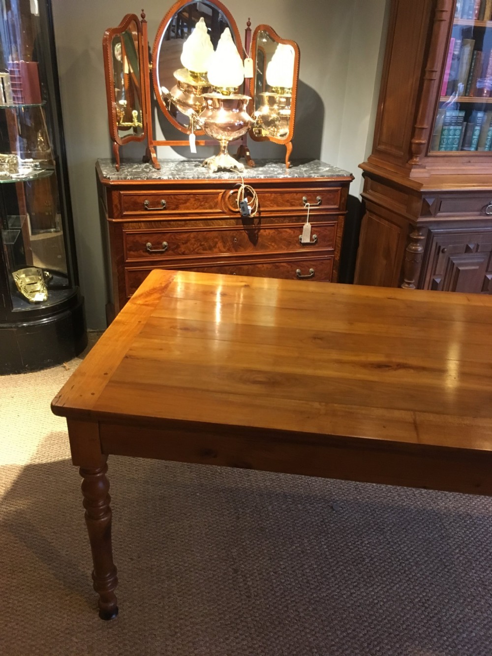 Cherrywood farmhouse table 2 meters long  View IV