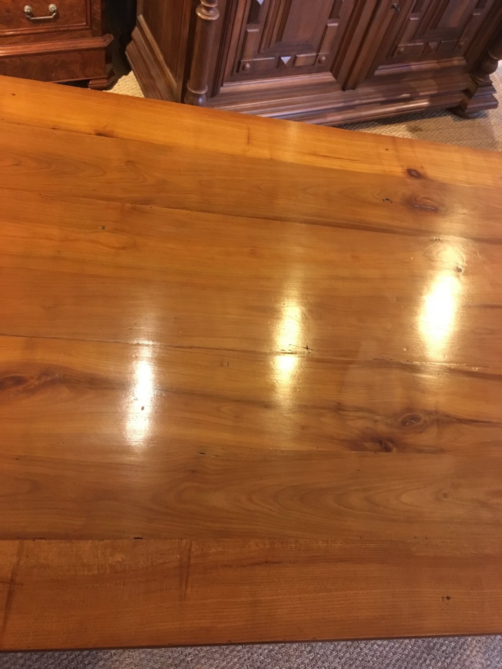 Cherrywood farmhouse table 2 meters long  View VI