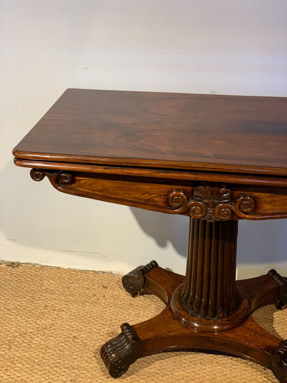 George IV rosewood card table  View II