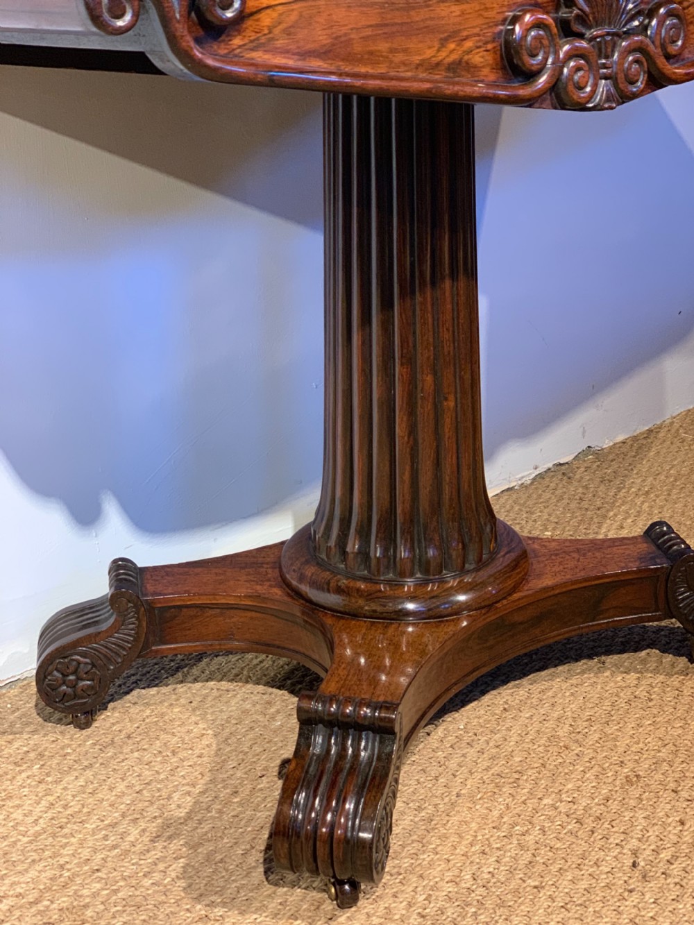 George IV rosewood card table  View III