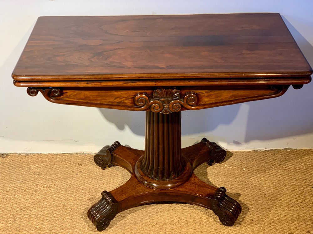 George IV rosewood card table  View IV