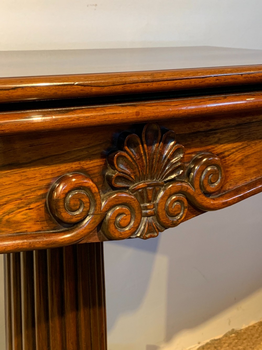 George IV rosewood card table  View V