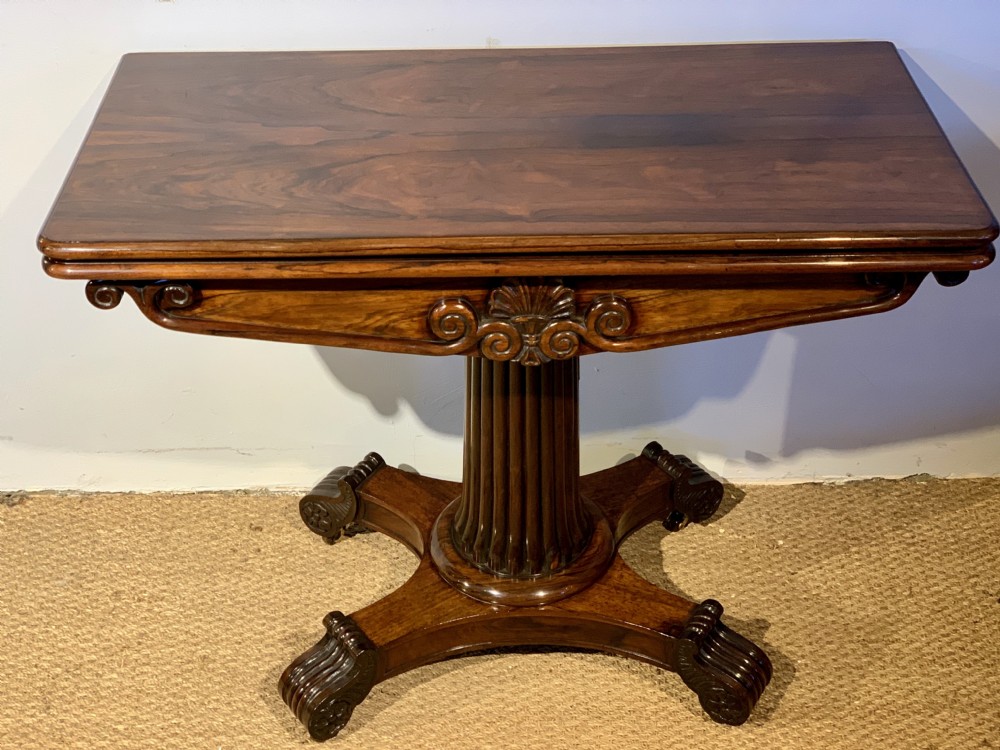 George IV rosewood card table 