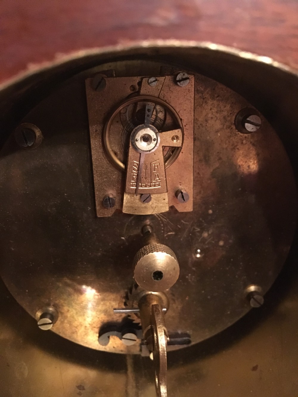 EDWARDIAN MANTEL CLOCK  View V