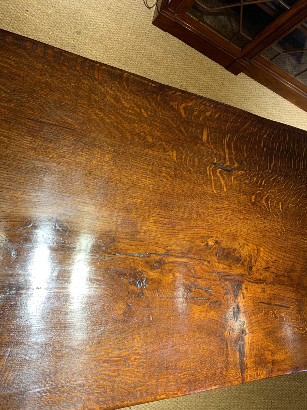 Oak refectory table  View III