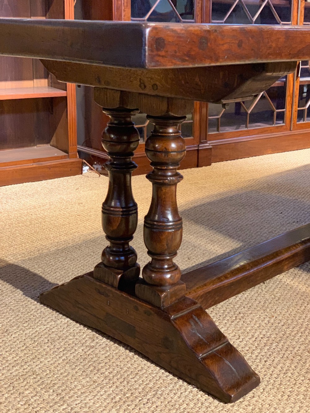 Oak refectory table  View X