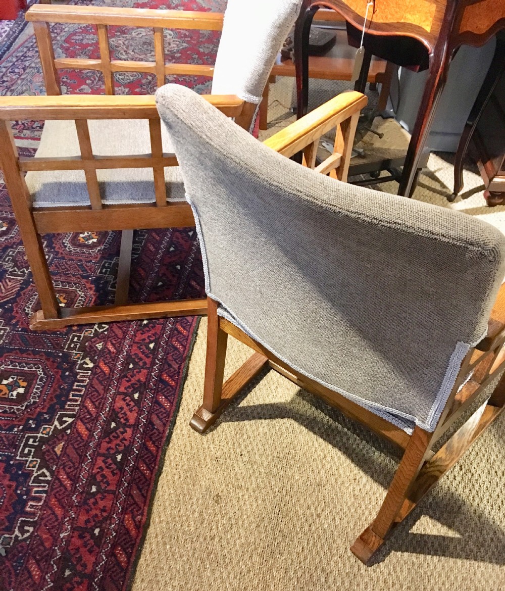 PAIR ARTS AND CRAFTS COTSWOLD ARMCHAIRS  View VI