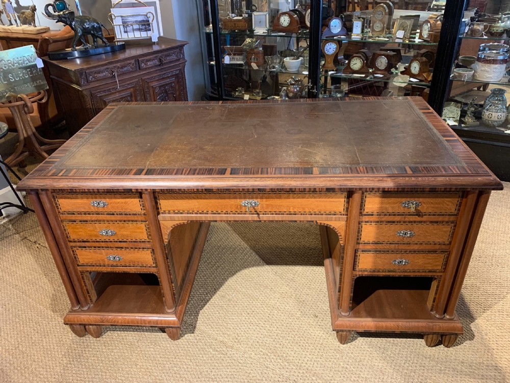 Art Deco pedestal desk  View II