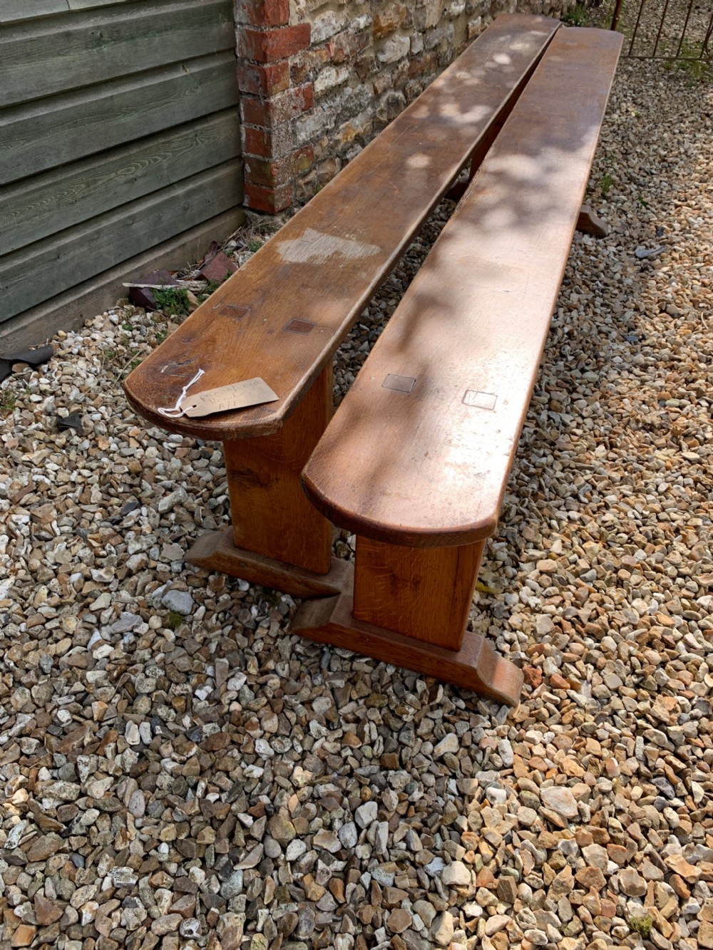 Pair of oak benches  View II