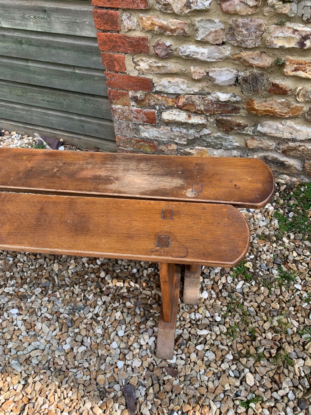 Pair of oak benches  View IV