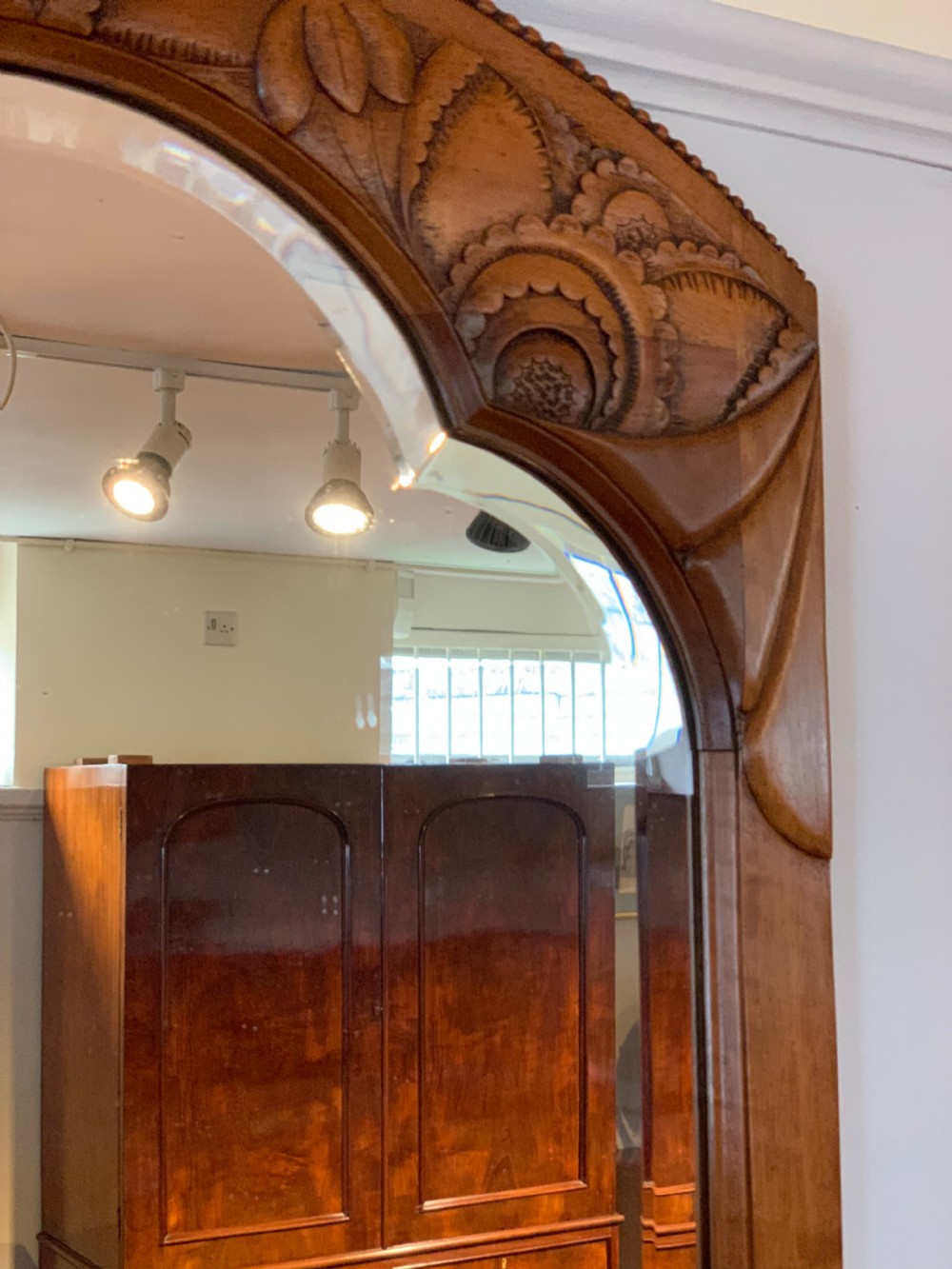 Art Deco walnut mirror  View III