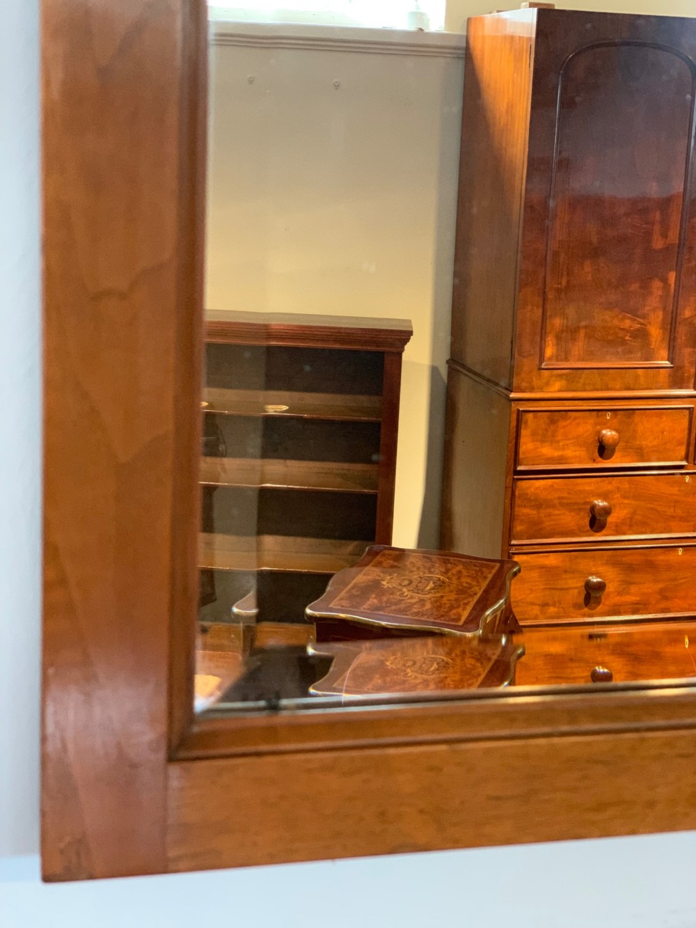 Art Deco walnut mirror  View V