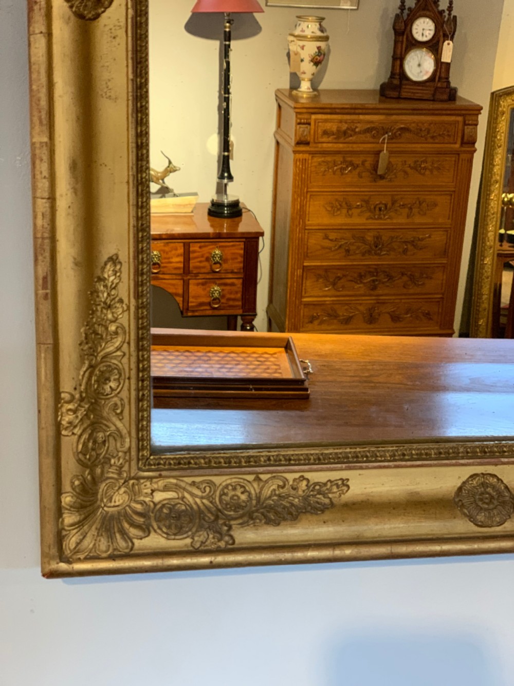 Antique gilt mirror 21.5 inches X 26 inches  View II