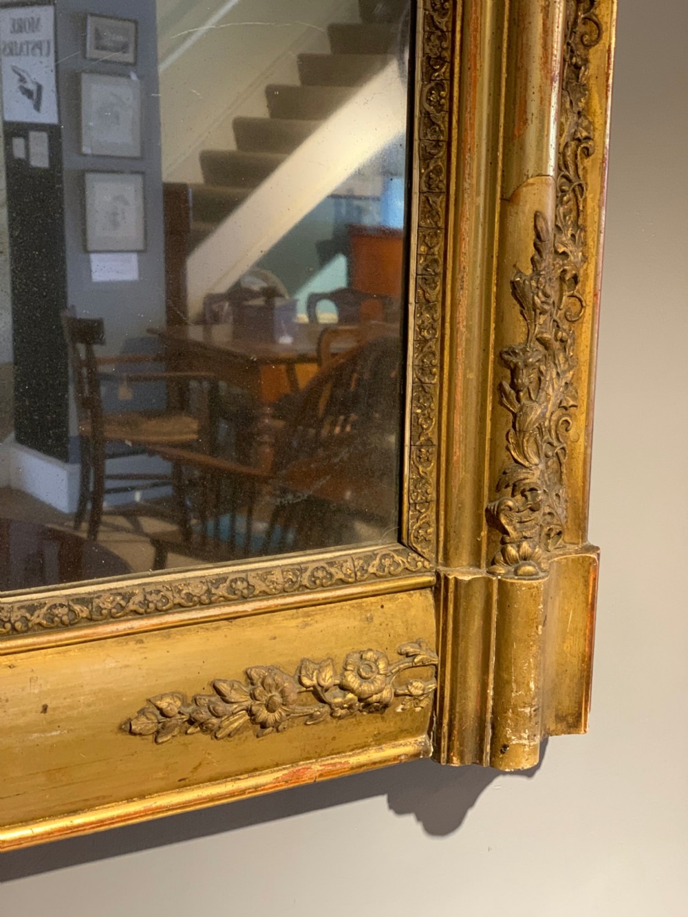 antique gilt mirror 39 inches x 31   View V