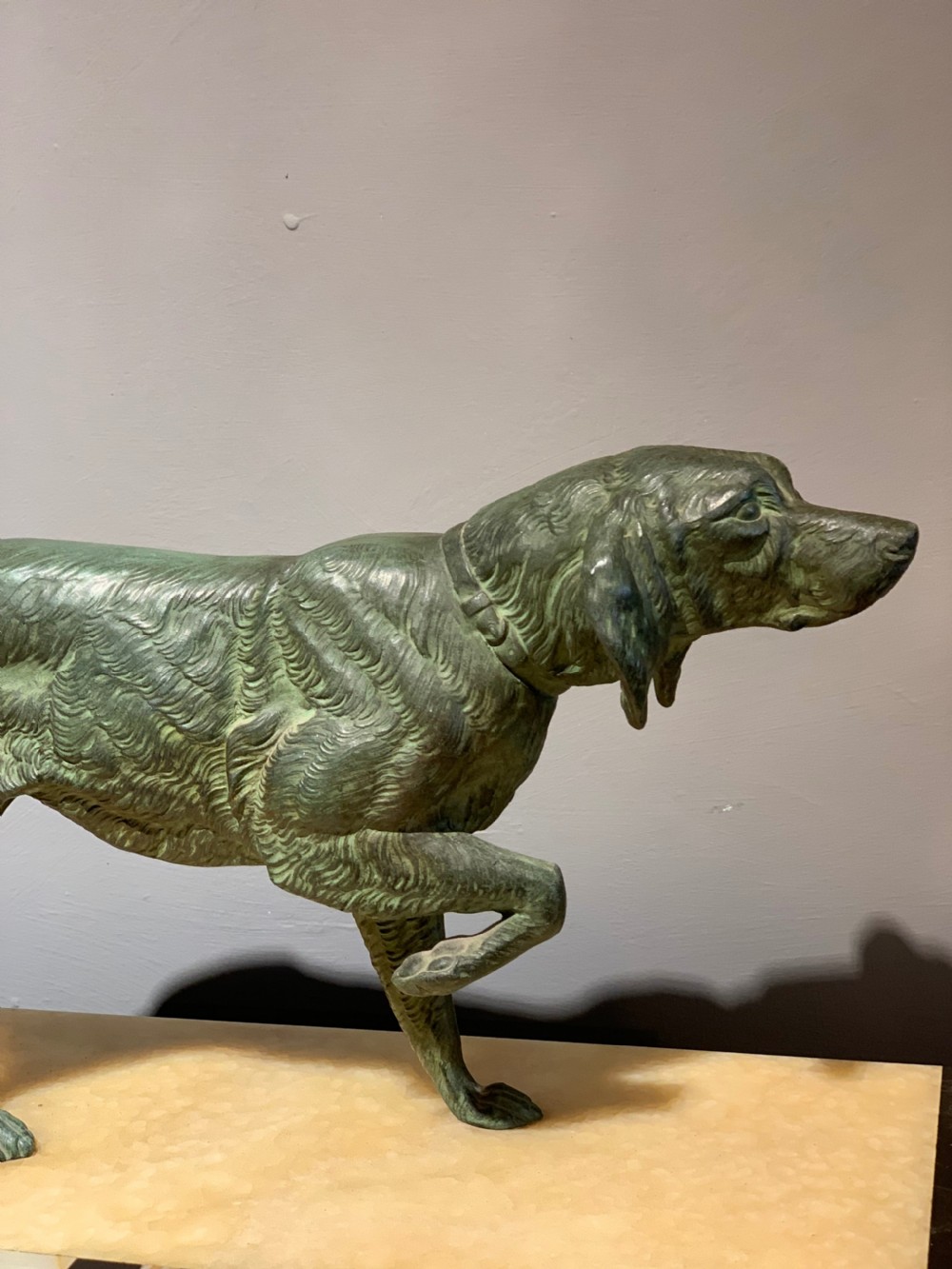 Art Deco spelter dog by M Leduoc  View VI