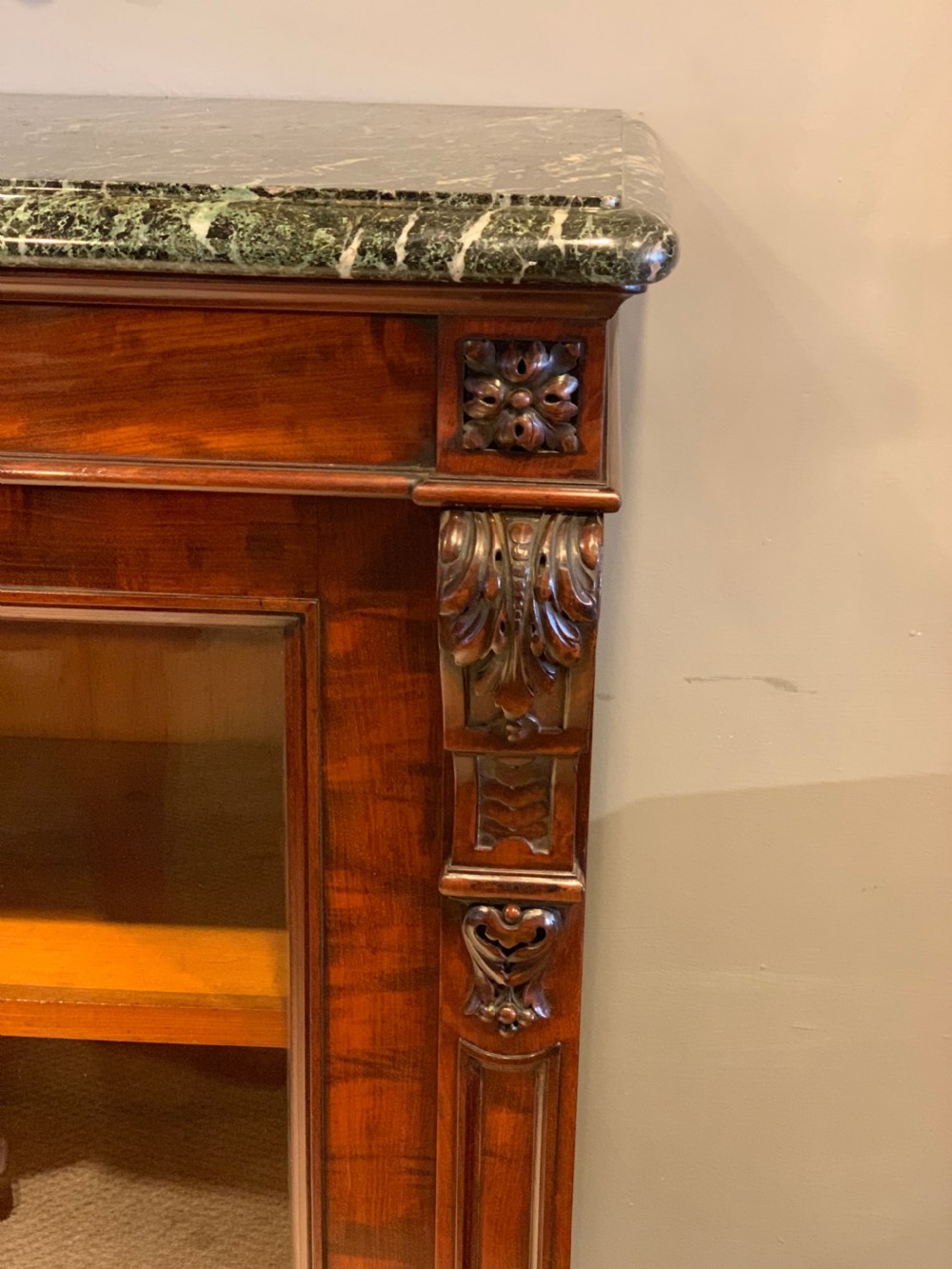 Mahogany 2 door bookcase  View II