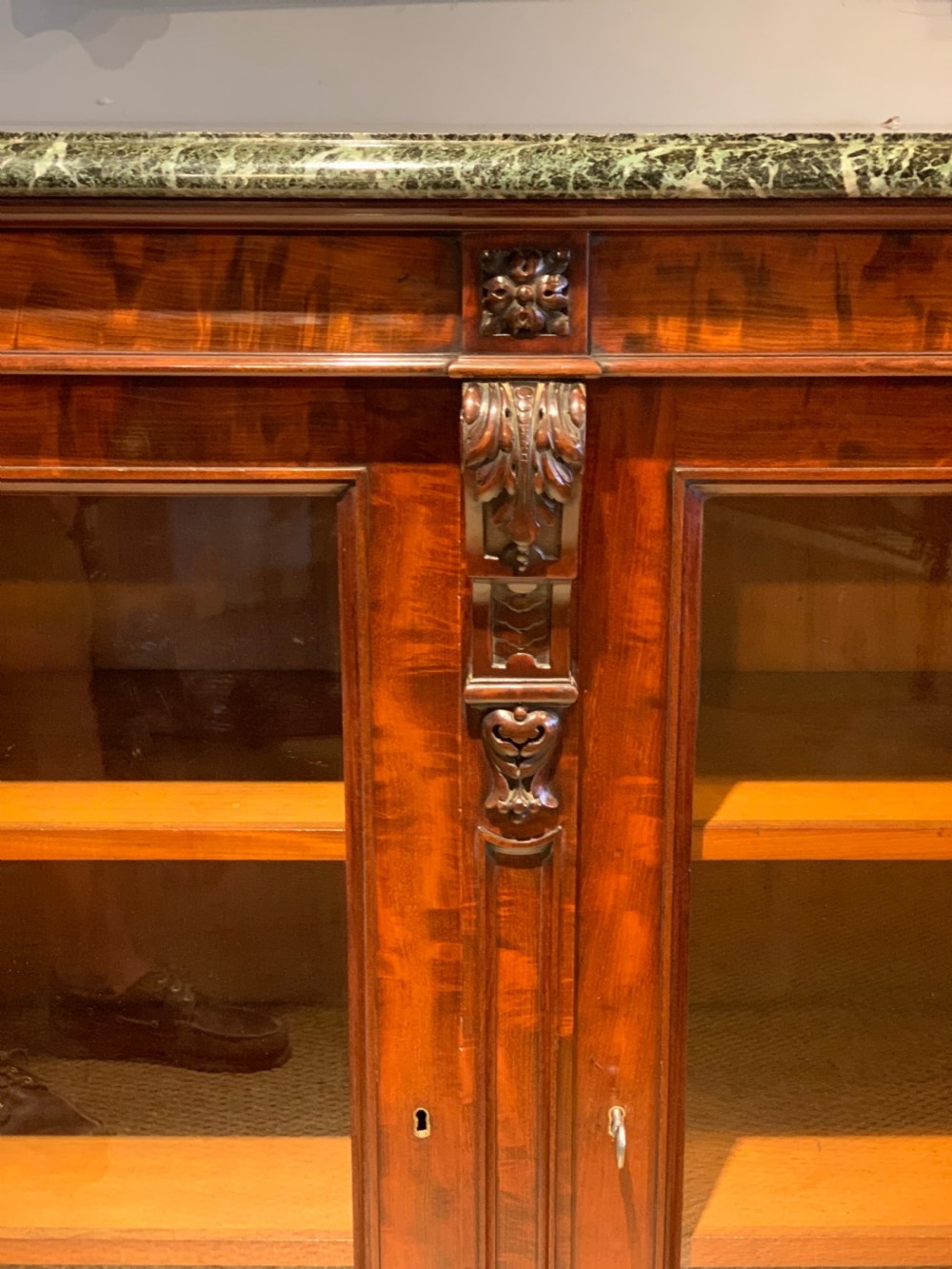 Mahogany 2 door bookcase  View III
