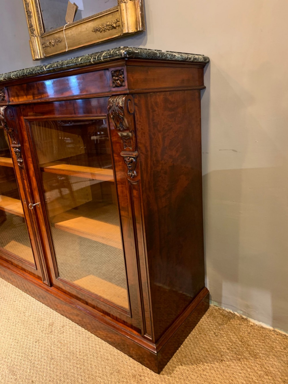 Mahogany 2 door bookcase  View VII