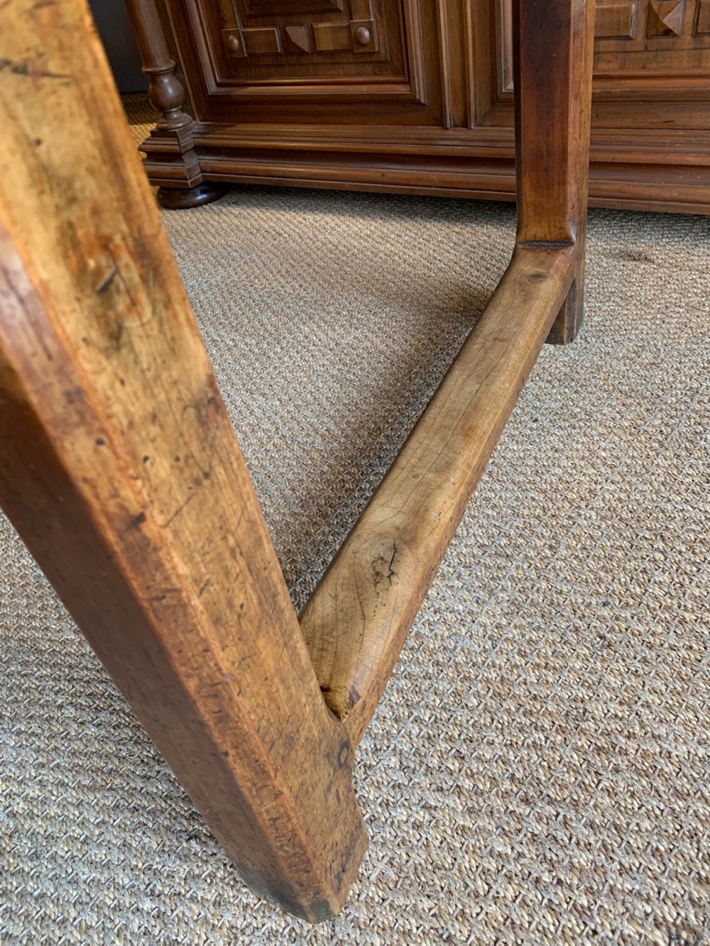 Farmhouse table cherry wood 105.5 inches long  View III
