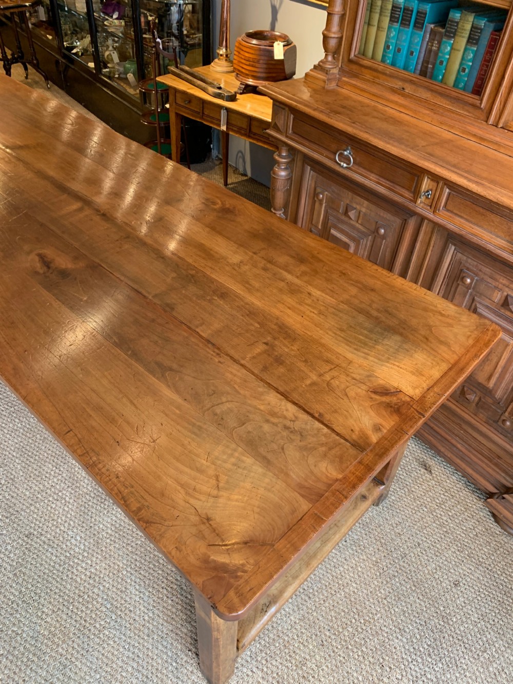 Farmhouse table cherry wood 105.5 inches long  View IV