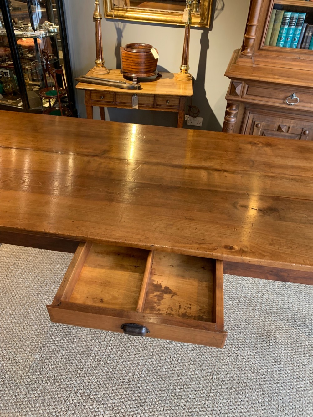 Farmhouse table cherry wood 105.5 inches long  View V