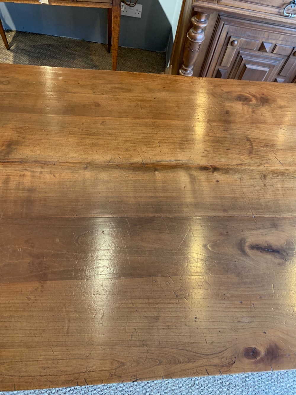 Farmhouse table cherry wood 105.5 inches long  View VI