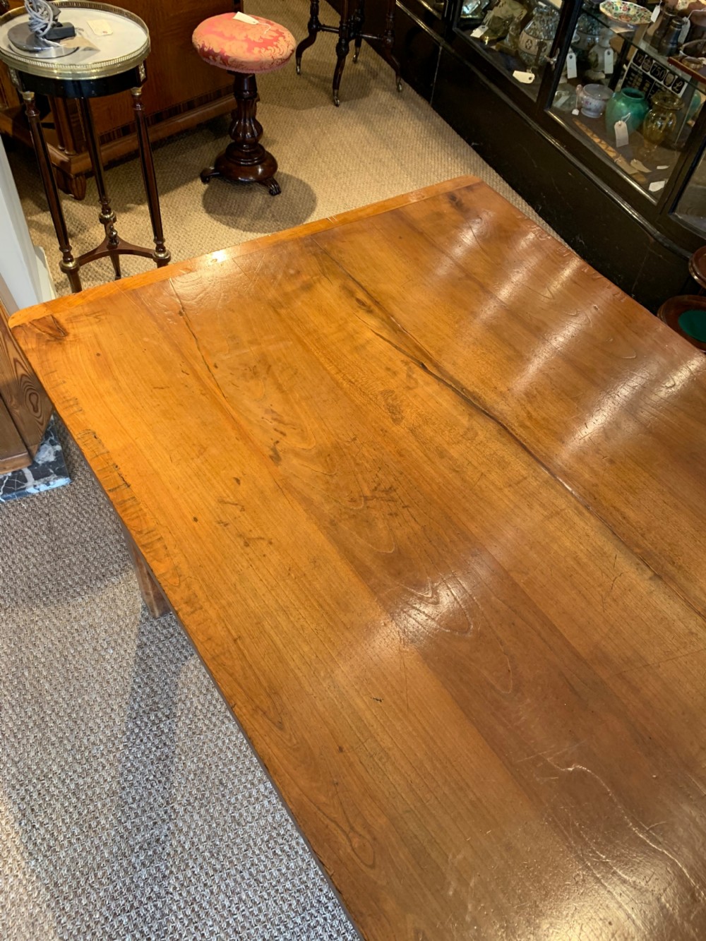 Farmhouse table cherry wood 105.5 inches long  View VII