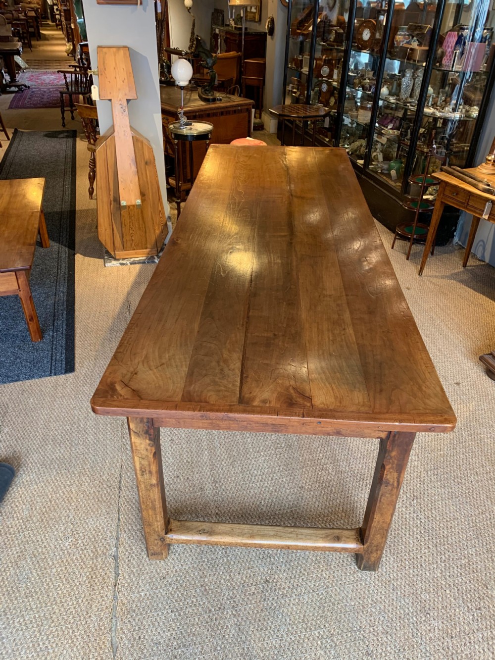 Farmhouse table cherry wood 105.5 inches long  View X