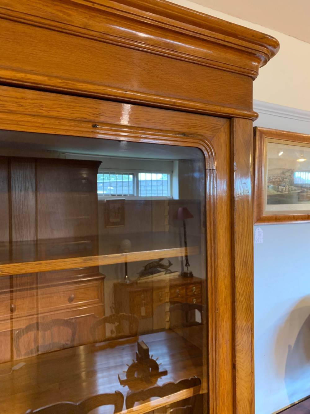 2 door oak bookcase  View IV