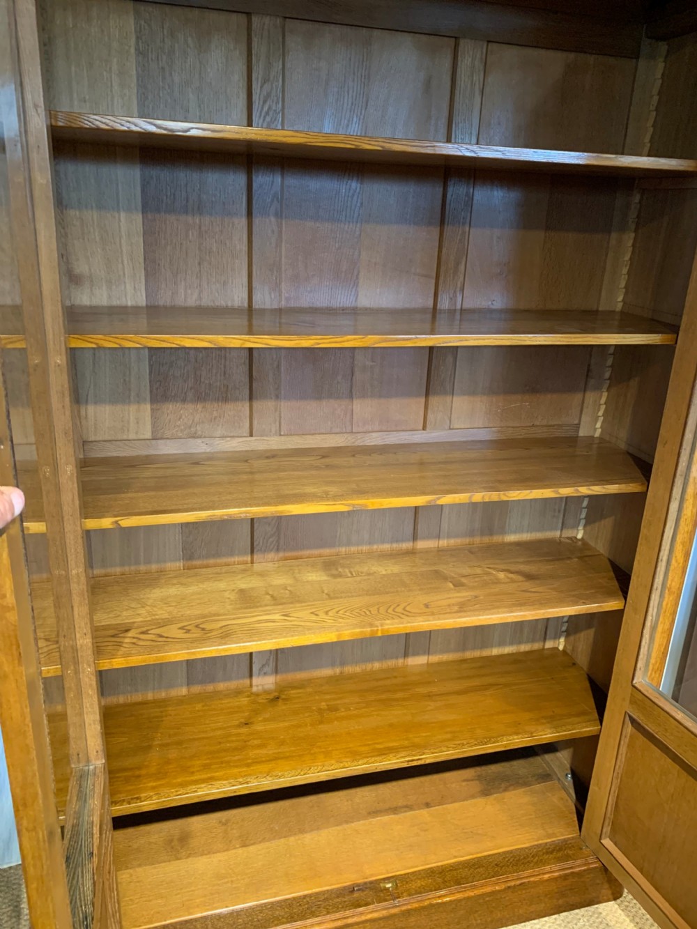 2 door oak bookcase  View VII