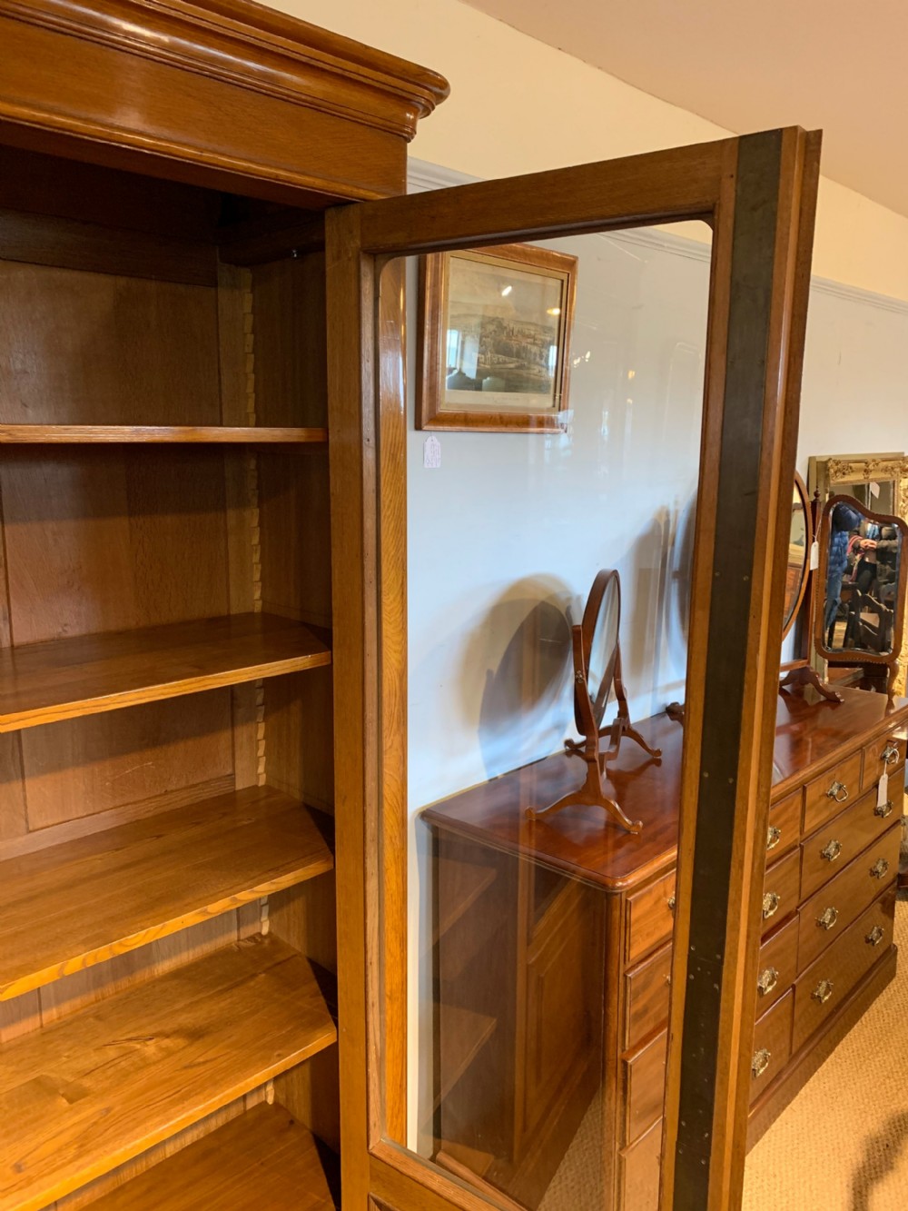 2 door oak bookcase  View VIII