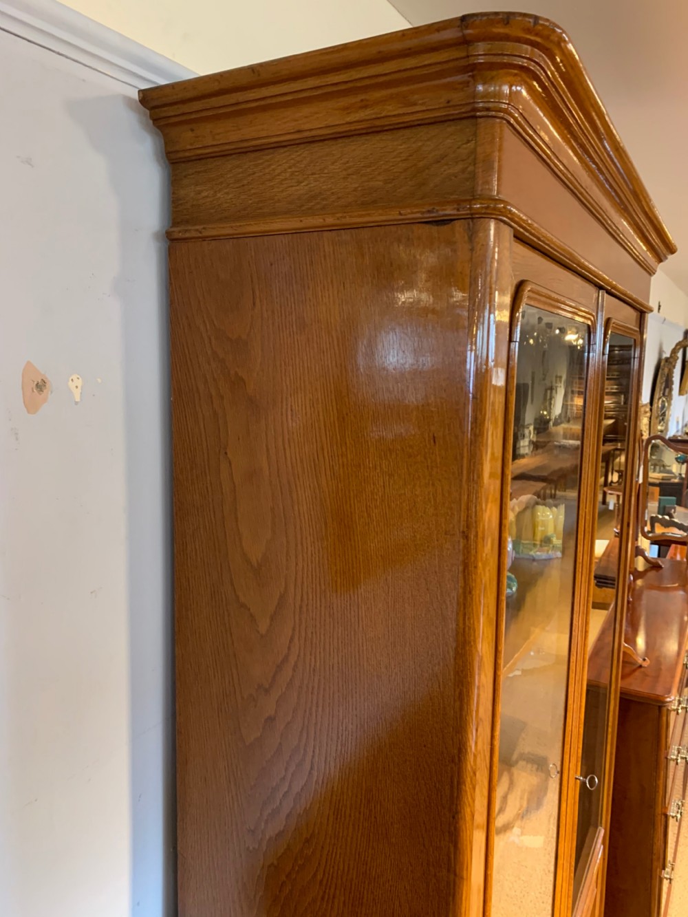 2 door oak bookcase  View X