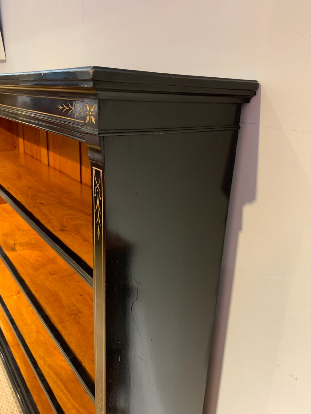 Late Victorian open bookcase   View V