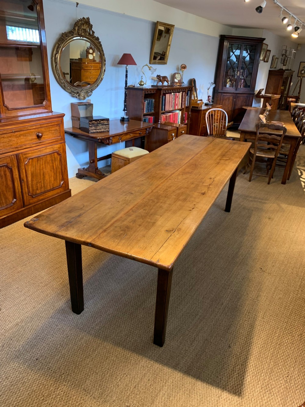 Early 19th century farmhouse table 275cms   