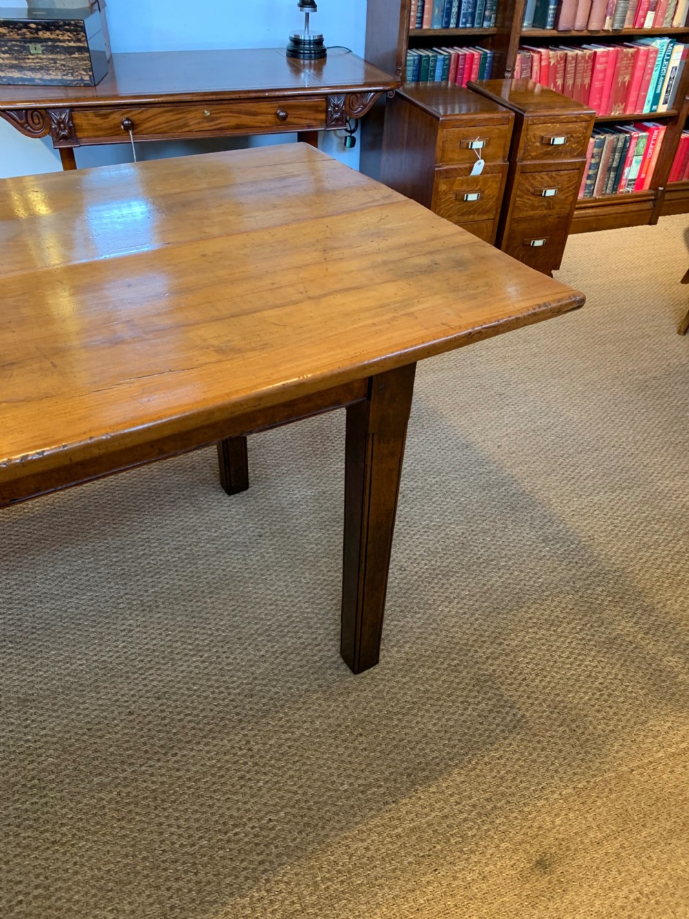 Early 19th century farmhouse table 275cms    View V