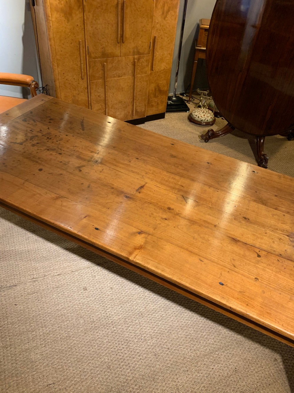 Early 20th century farmhouse table 202 cms   View V