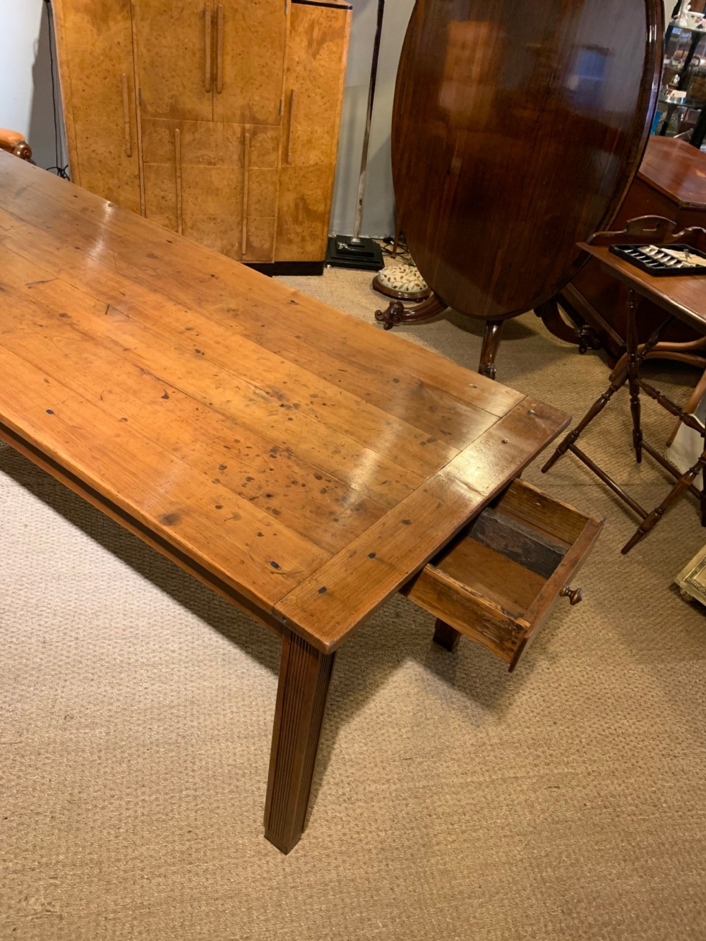 Early 20th century farmhouse table 202 cms   View VI