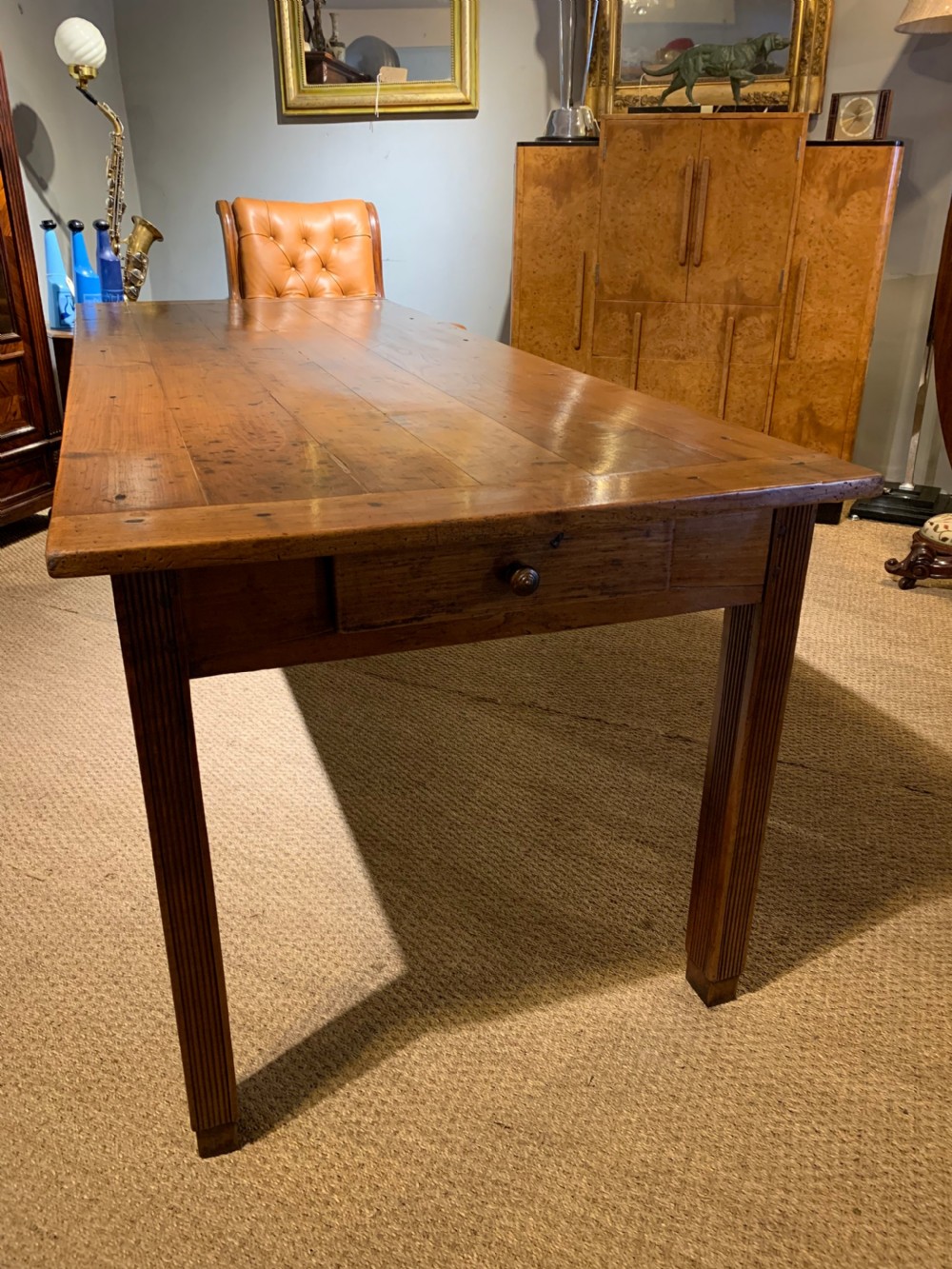 Early 20th century farmhouse table 202 cms   View VIII